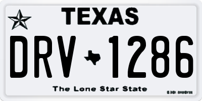 TX license plate DRV1286