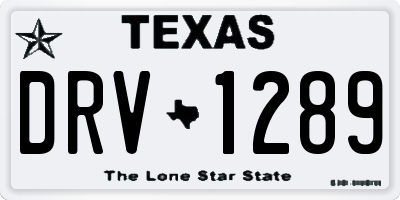 TX license plate DRV1289