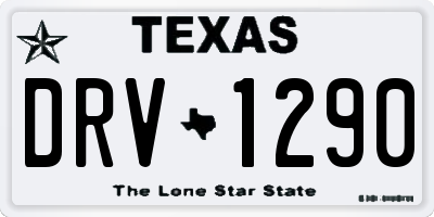 TX license plate DRV1290