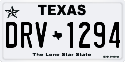 TX license plate DRV1294