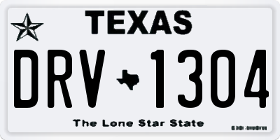 TX license plate DRV1304