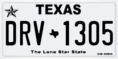 TX license plate DRV1305