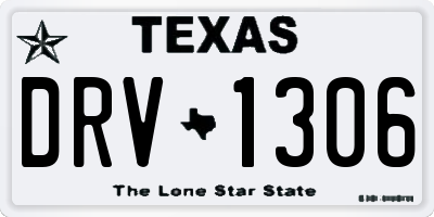 TX license plate DRV1306