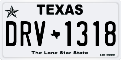 TX license plate DRV1318