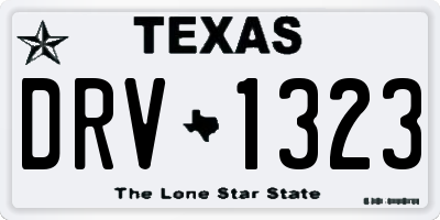 TX license plate DRV1323