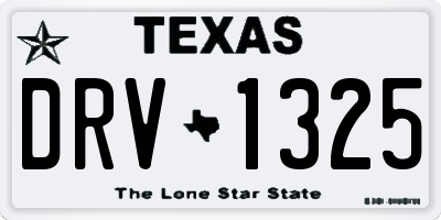 TX license plate DRV1325
