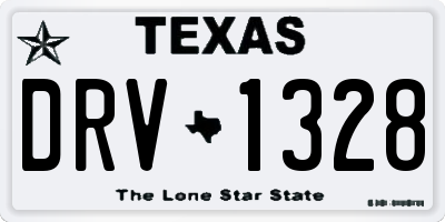 TX license plate DRV1328