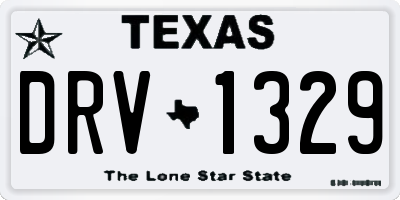 TX license plate DRV1329