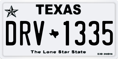 TX license plate DRV1335