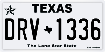 TX license plate DRV1336