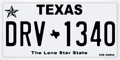 TX license plate DRV1340
