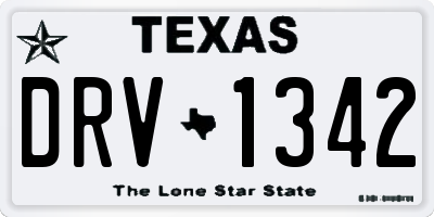 TX license plate DRV1342