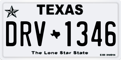 TX license plate DRV1346
