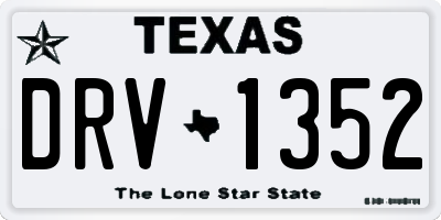 TX license plate DRV1352