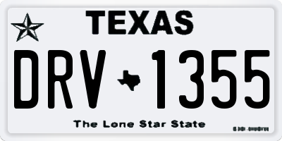 TX license plate DRV1355