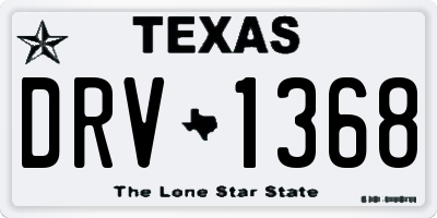 TX license plate DRV1368