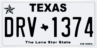 TX license plate DRV1374