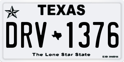 TX license plate DRV1376