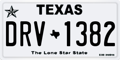 TX license plate DRV1382