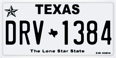 TX license plate DRV1384