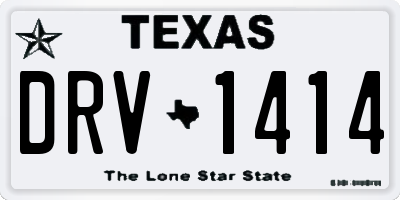 TX license plate DRV1414