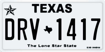 TX license plate DRV1417