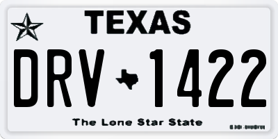 TX license plate DRV1422