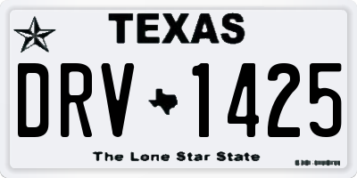 TX license plate DRV1425