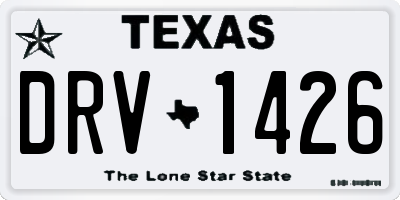 TX license plate DRV1426