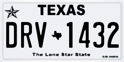 TX license plate DRV1432