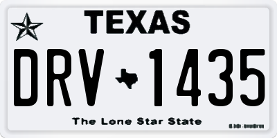 TX license plate DRV1435