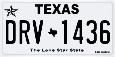 TX license plate DRV1436