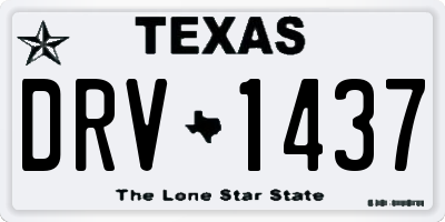 TX license plate DRV1437