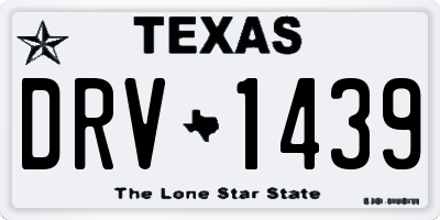 TX license plate DRV1439