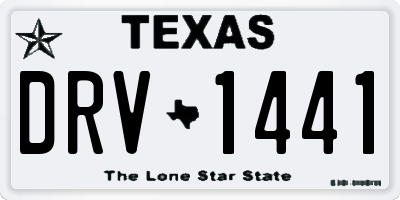 TX license plate DRV1441