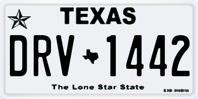 TX license plate DRV1442