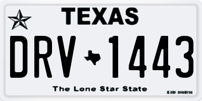 TX license plate DRV1443