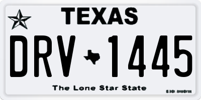 TX license plate DRV1445