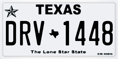 TX license plate DRV1448