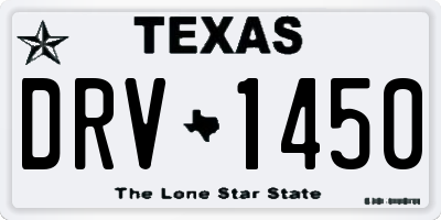 TX license plate DRV1450