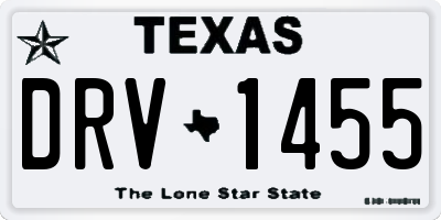 TX license plate DRV1455