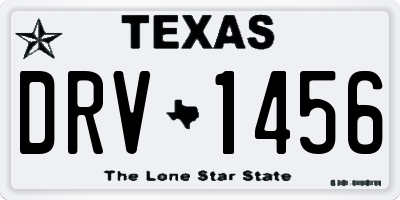 TX license plate DRV1456