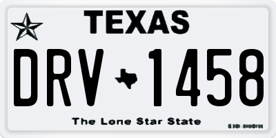 TX license plate DRV1458