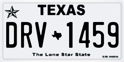 TX license plate DRV1459