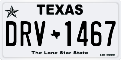 TX license plate DRV1467