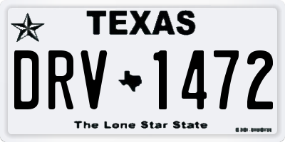 TX license plate DRV1472