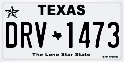 TX license plate DRV1473