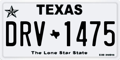 TX license plate DRV1475