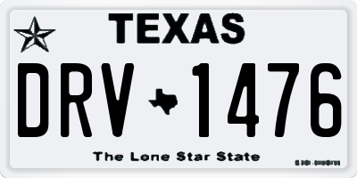 TX license plate DRV1476