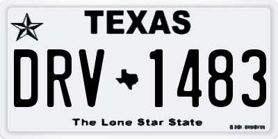 TX license plate DRV1483